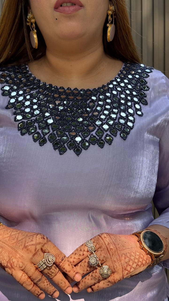 Avleena Cordset- Lavender, Maroon, Beige